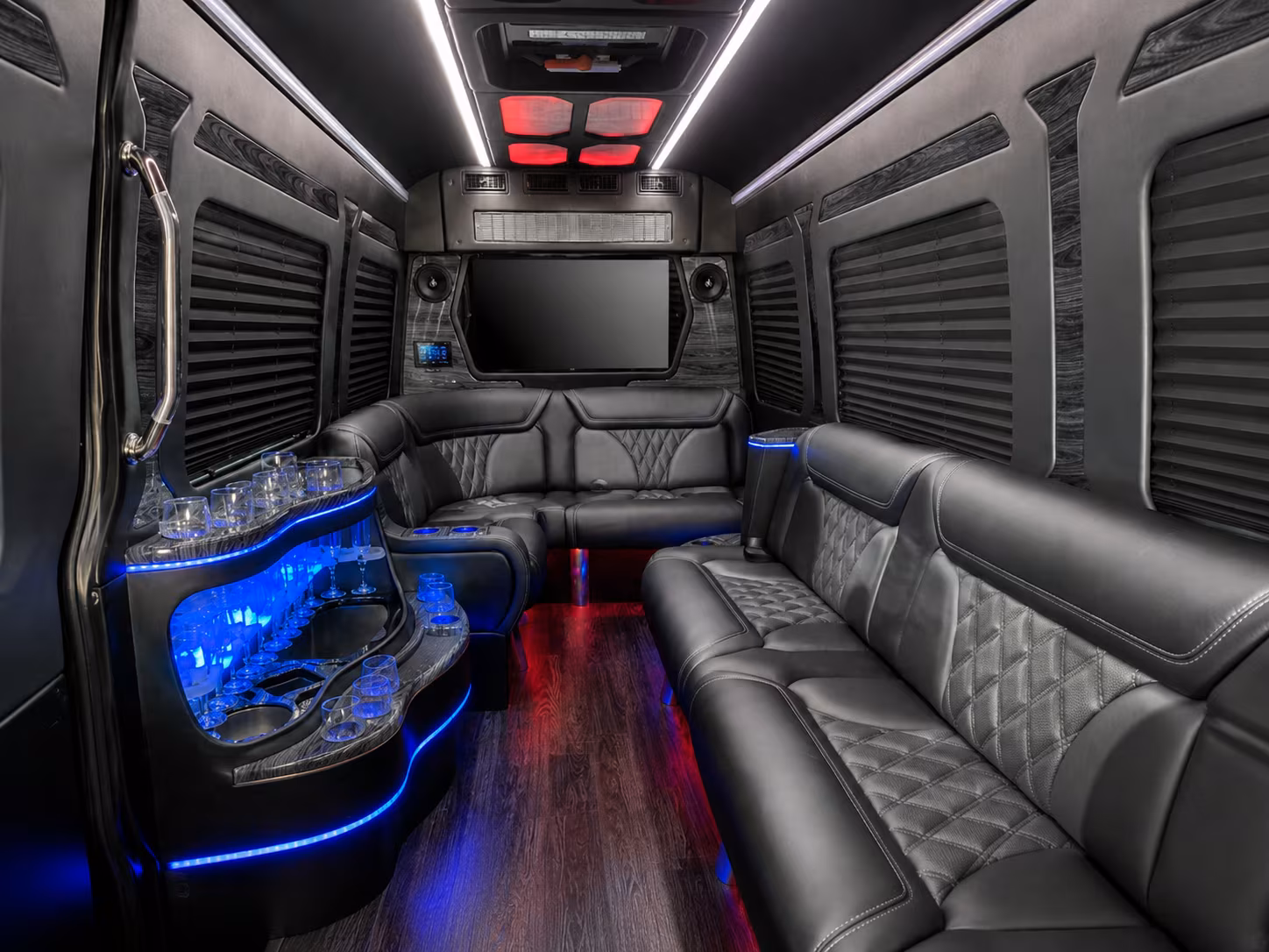 toledo 30 passenger party bus inside