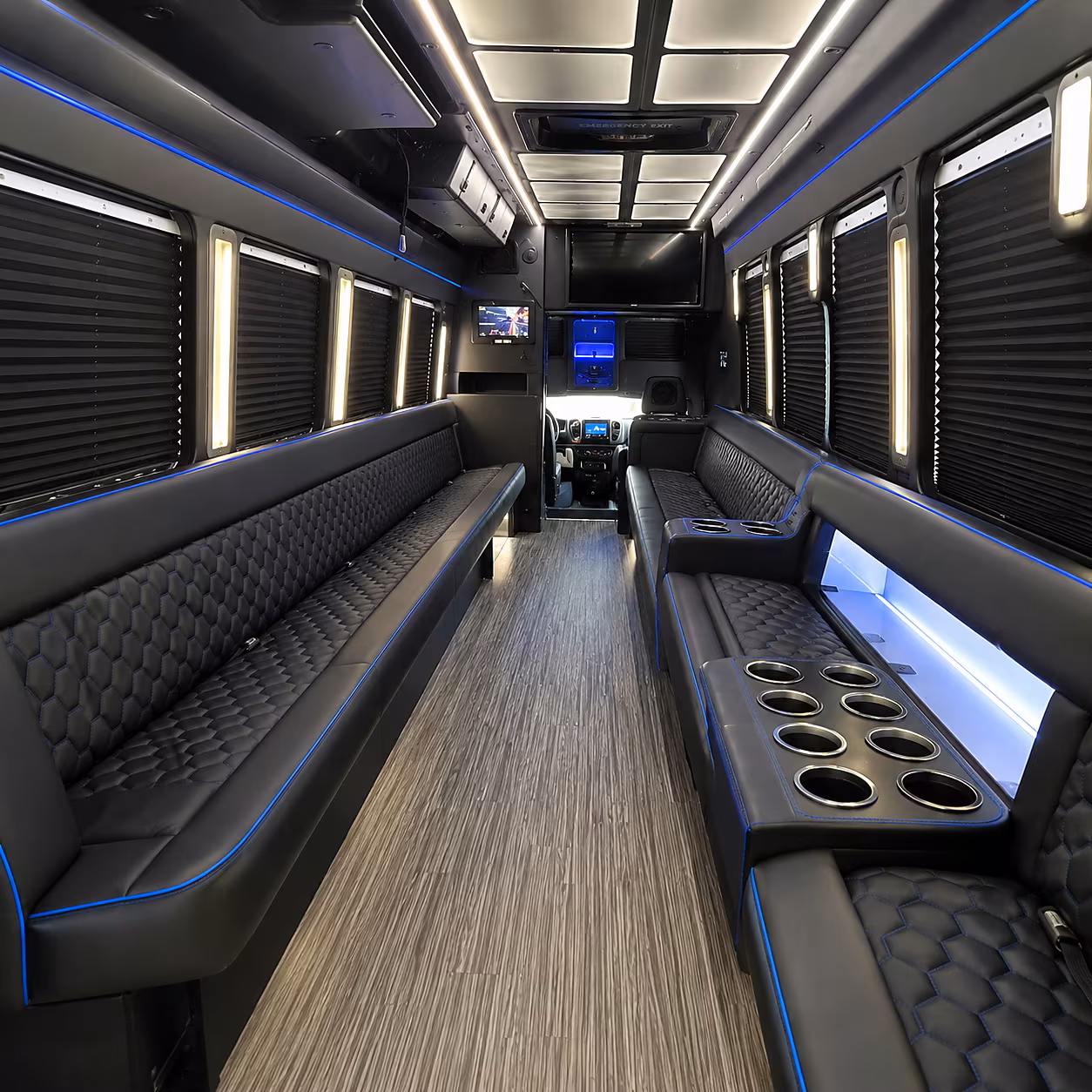 toledo party bus rental interior